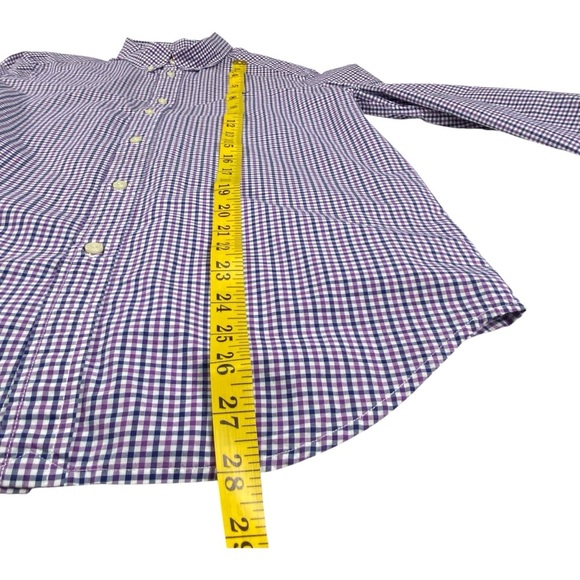 Ralph Lauren Purple and Blue Plaid Boy’s Shirt, XL - Picture 7 of 9